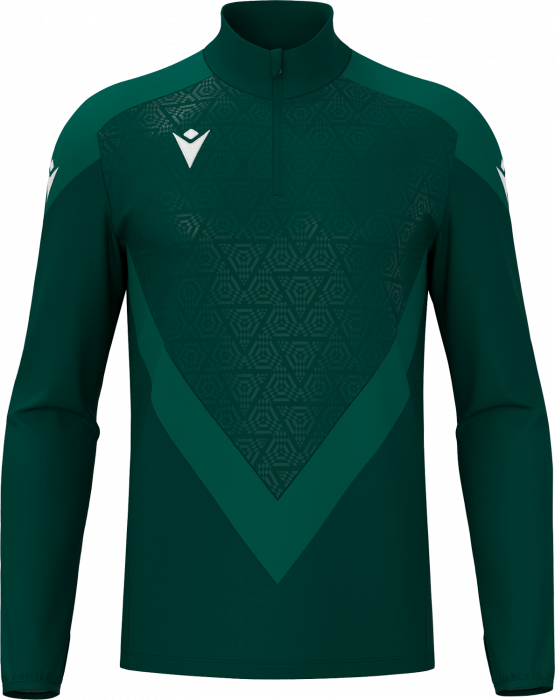 Macron - Yaruga Training Top W. Half-Zip - Bottle Green & lt bottle green
