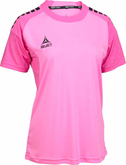 Select - Spain V25 Player Shirt S/s Women - Pink & negro